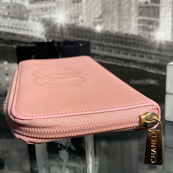Authentic Rare CHANEL Pink Caviar Timeless CC Zippy Clutch Wallet - Picture 15 of 16